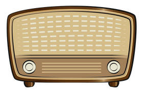 Old radio, retro clipart