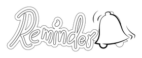 Reminder drawing black and white clipart