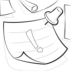 Reminder drawing black and white vector