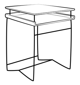 School desk drawing black and white clipart