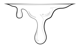 Rain drop drawing black and white clipart