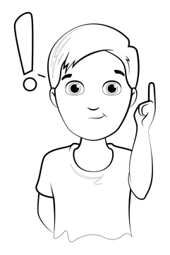 Reminder drawing black and white clipart