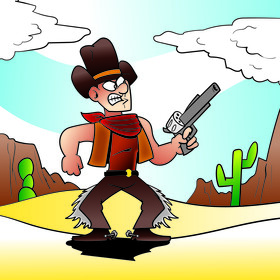 Cowboy cartoon vector