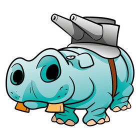 Hippo cartoon clipart