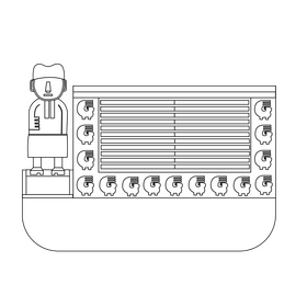 Chan Chan black and white clipart