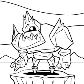 Frozen cartoon drawing black and white vector