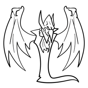 Vampire cartoon drawing black and white clipart