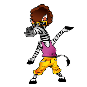 Zebra cartoon clipart