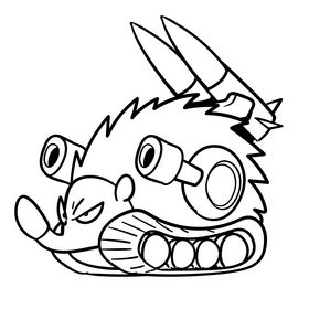 Hedgehog cartoon drawing black and white clipart