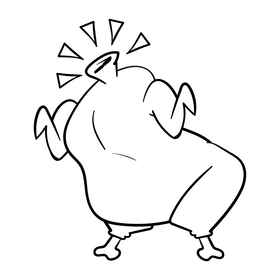 Meat cartoon drawing black and white clipart