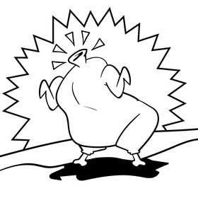 Meat cartoon drawing black and white vector