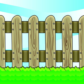 Fence cartoon vector