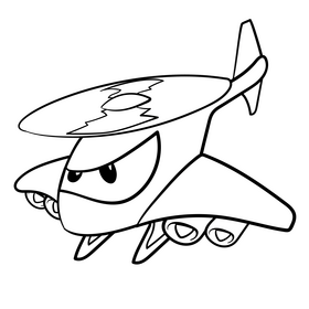 Helicopters cartoon drawing black and white clipart