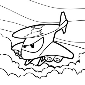 Helicopters cartoon drawing black and white vector