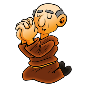 Praying hands cartoon clipart