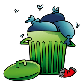 Trash can cartoon clipart
