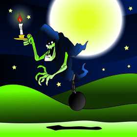 Ghost cartoon vector