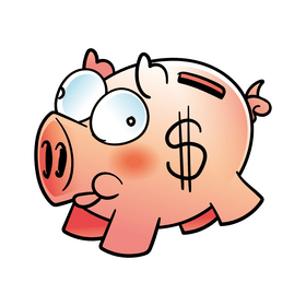 Piggy bank cartoon clipart