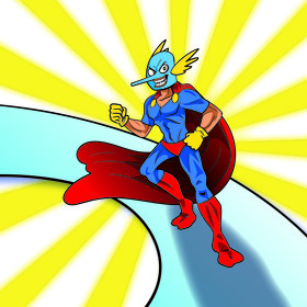 SuperHero cartoon vector