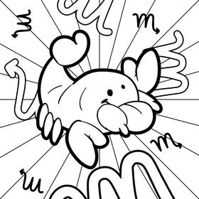 Scorpion cartoon drawing black and white vector