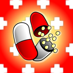 Pills cartoon vector