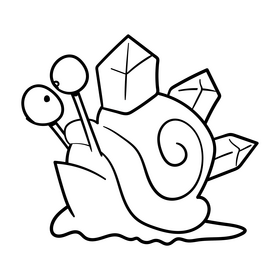 Slug cartoon drawing black and white clipart