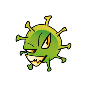 Virus cartoon clipart