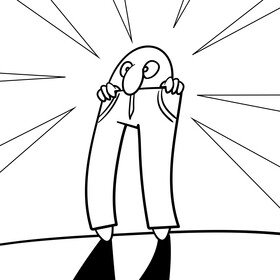 Jeans cartoon drawing black and white vector