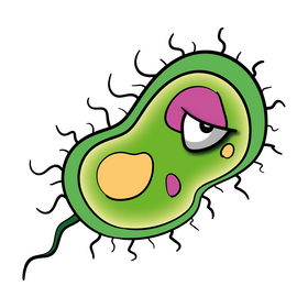 Bacterium cartoon clipart