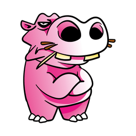 Hippopotamus cartoon clipart