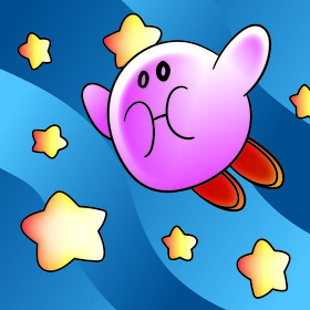 Kirby cartoon vector