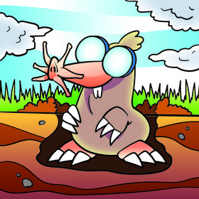 Mole cartoon vector