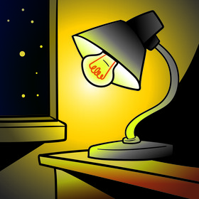 Lamp cartoon vector