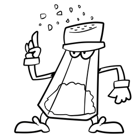 Pepper cartoon black and white clipart