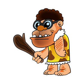 Troglodyte cartoon clipart