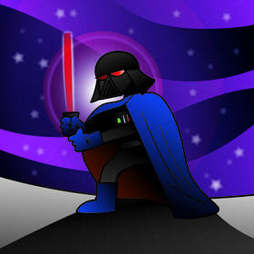 Darth vader cartoon vector