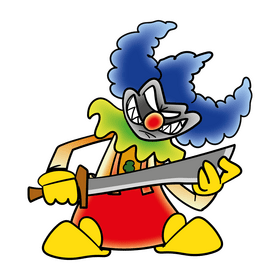 Evil Clown cartoon clipart