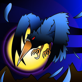 Raven cartoon vector
