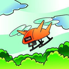Drone cartoon vector