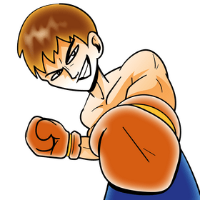 Boxing gloves cartoon clipart