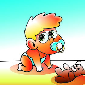 Baby boy cartoon vector