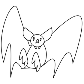 Bat sleep cartoon black and white clipart free download