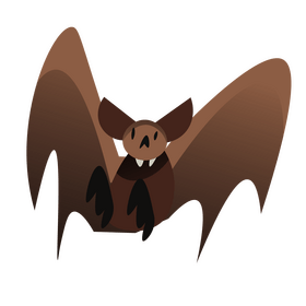 Scary cartoon bat clipart