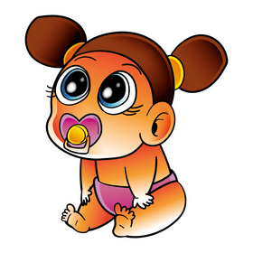 Baby girl cartoon clipart