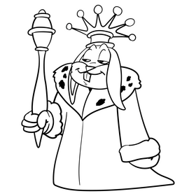 Bugs Bunny cartoon drawing black and white clipart