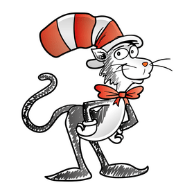 Cat In The Hat cartoon clipart