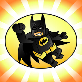 Lego Batman cartoon vector