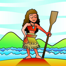 Moana cartoon vector