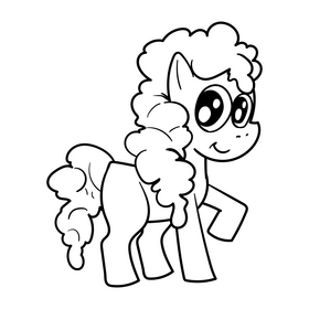 My Little Pony cartoon drawing black and white clipart