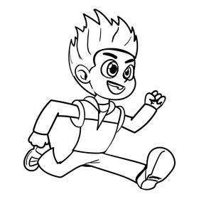 Paw Patrol cartoon drawing black and white clipart
